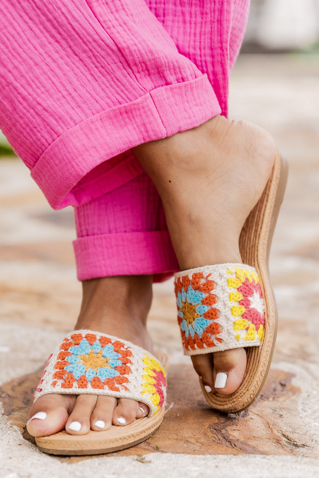 Reign Beige Crochet Sandal