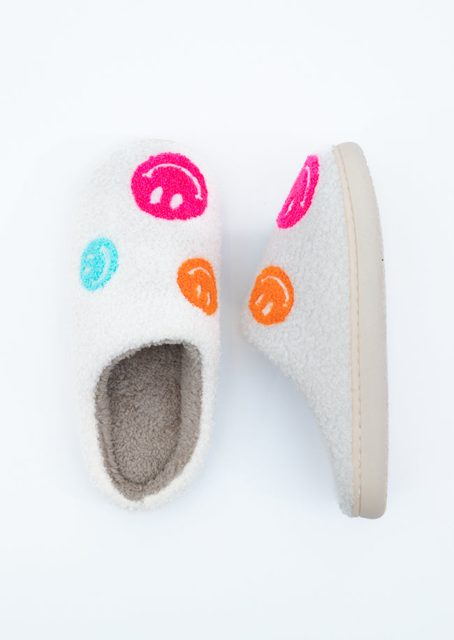 Multi-Color Smiley Slippers FINAL SALE