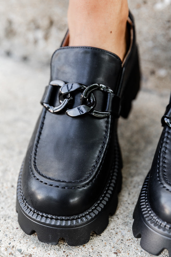 Stacey Black Chain Loafer FINAL SALE