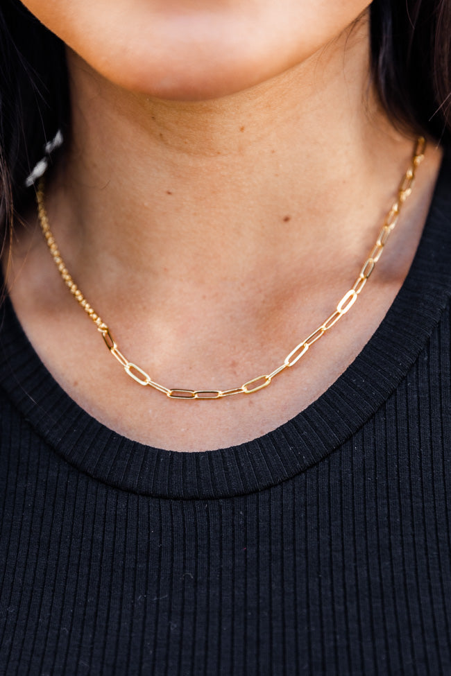 In It Together Gold Paperclip Chain Necklace