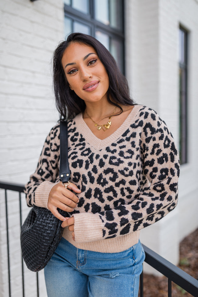 Fierce Feelings V-Neck Leopard Sweater