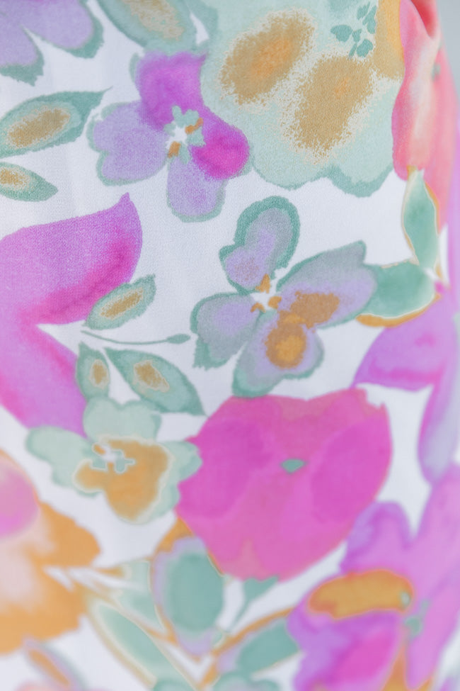 Field Of Memories Blue Floral Side Slit Mini Dress FINAL SALE – Pink Lily