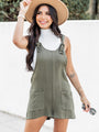 Oh So Pretty Olive Gauze Knotted Romper