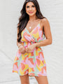 Time Slipped Away Multi Printed Abstract Tank Romper FINAL SALE