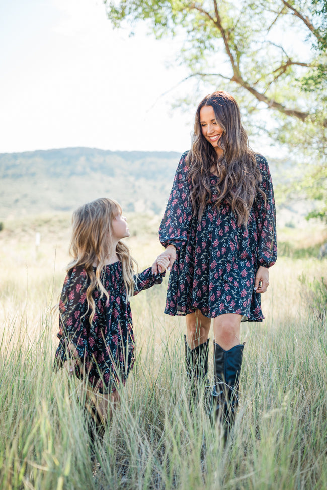 Ella Printed Sweetheart Mini Dress Emily Fauver X Pink Lily