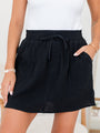 There For You Black Gauze Skort