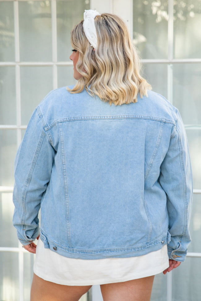 I Cross My Heart Light Wash Denim Jacket FINAL SALE – Pink Lily