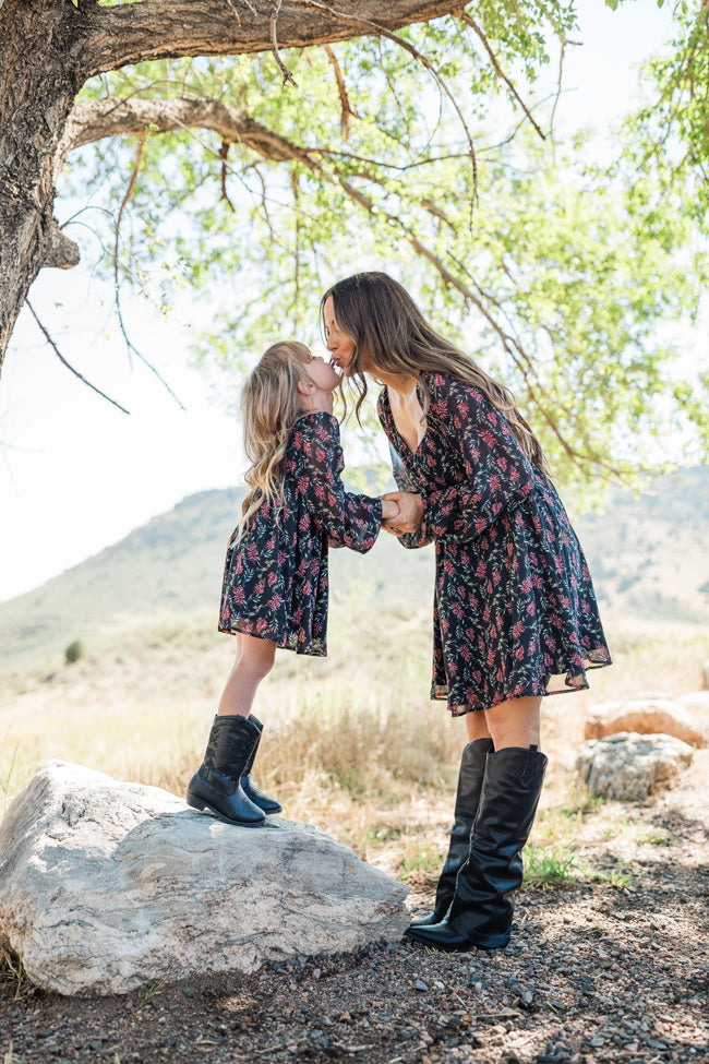 Ella Printed Sweetheart Mini Dress Emily Fauver X Pink Lily