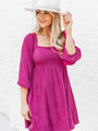 You're A Genius Magenta Suede Mini Dress FINAL SALE