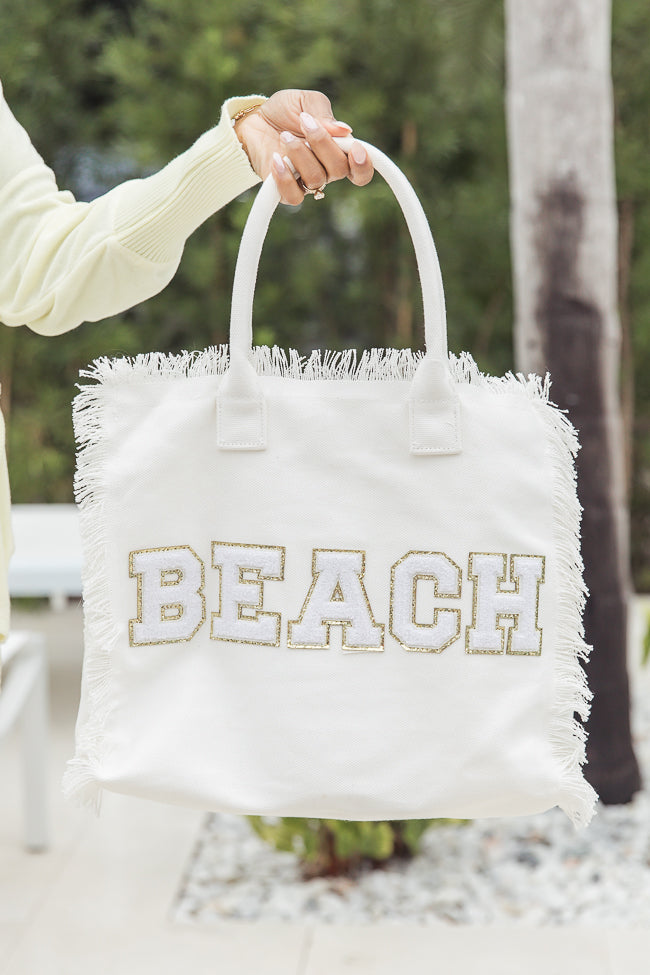 Ivory Beach Canvas Bag