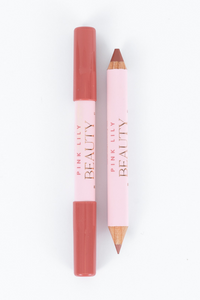 Pink Lily Beauty Double Bloom Dual Lipstick and Lip Liner - Rose and Shine