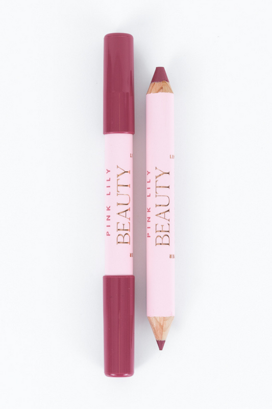 Pink Lily Beauty Double Bloom Dual Lipstick and Lip Liner - Sugar Plum Kiss