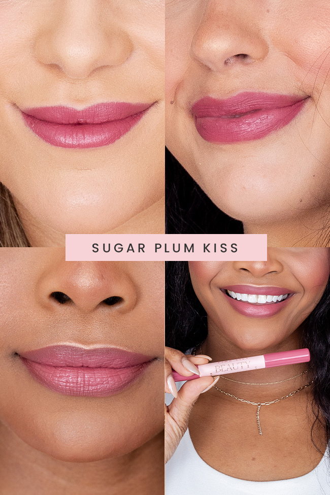Pink Lily Beauty Double Bloom Dual Lipstick and Lip Liner - Sugar Plum Kiss