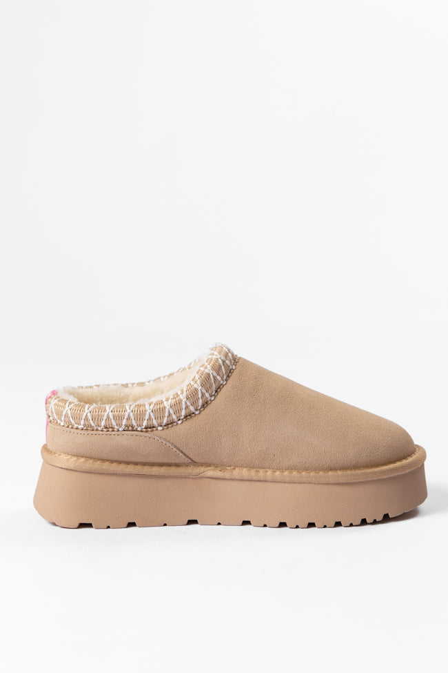 Sydney Light Beige Platform Slipper DOORBUSTER