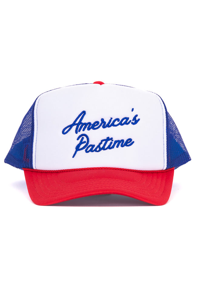 Americas Pastime Red/Blue/White Trucker Hat