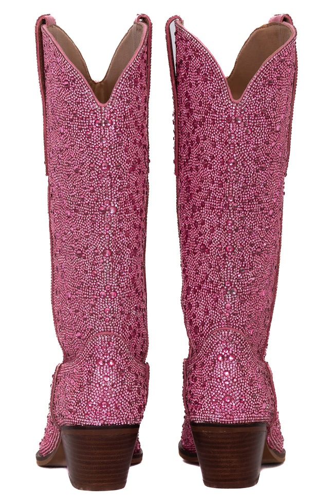 Taylor Pink Rhinestone Boot
