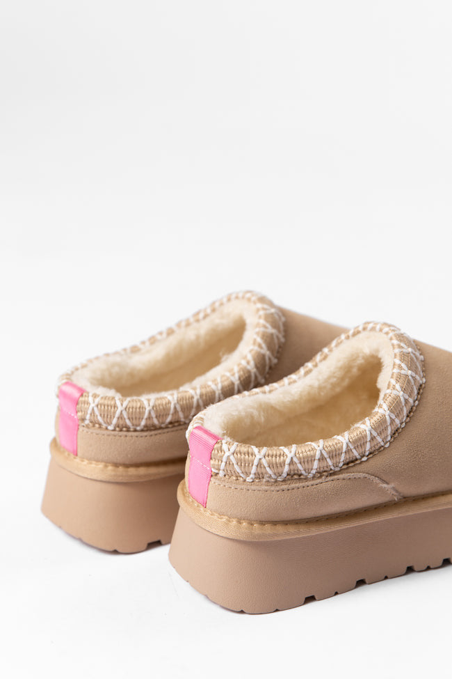 Sydney Light Beige Platform Slipper DOORBUSTER