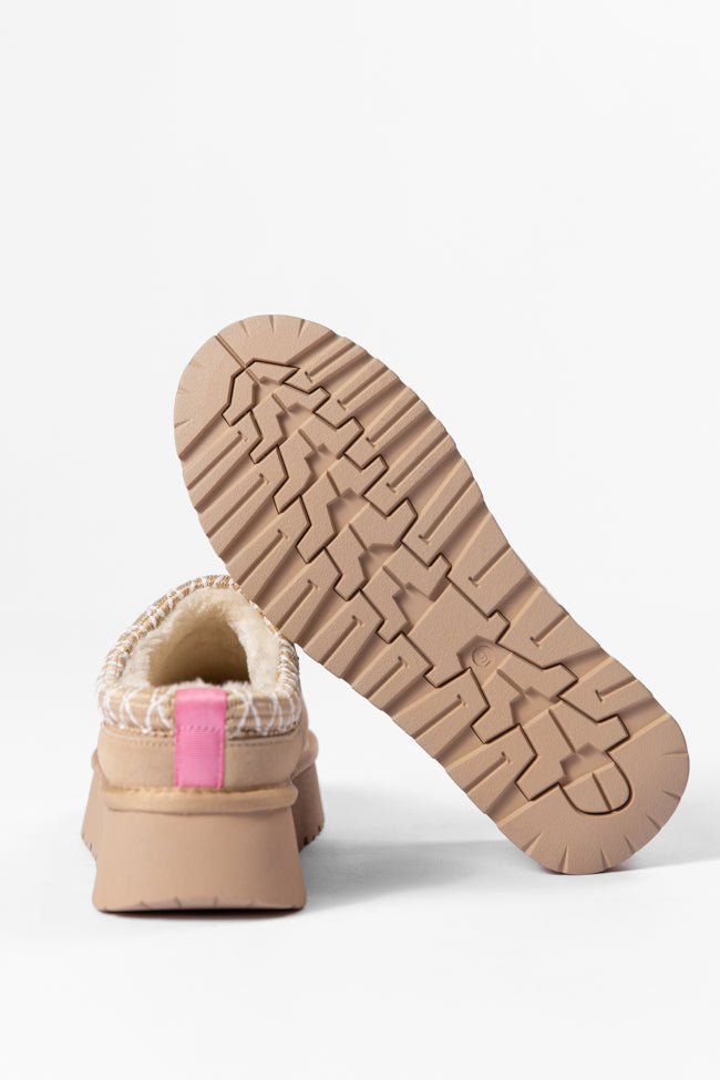 Sydney Light Beige Platform Slipper DOORBUSTER