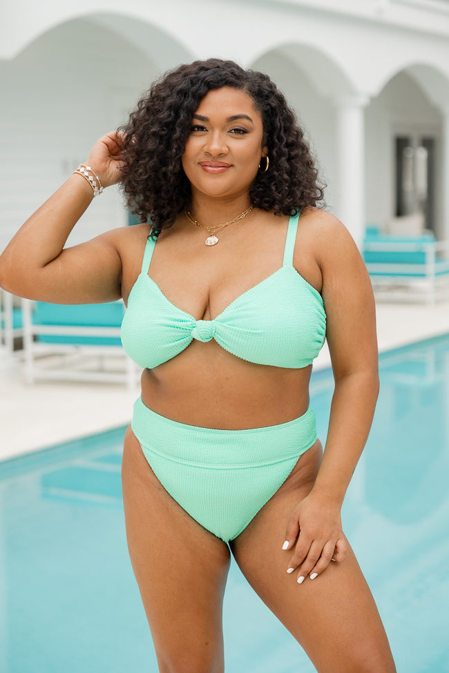 Coastal Kiss Mint Knotted Bikini Top FINAL SALE