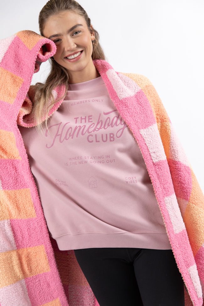 Homebody Club Mauve Oversized Sweatshirt DOORBUSTER