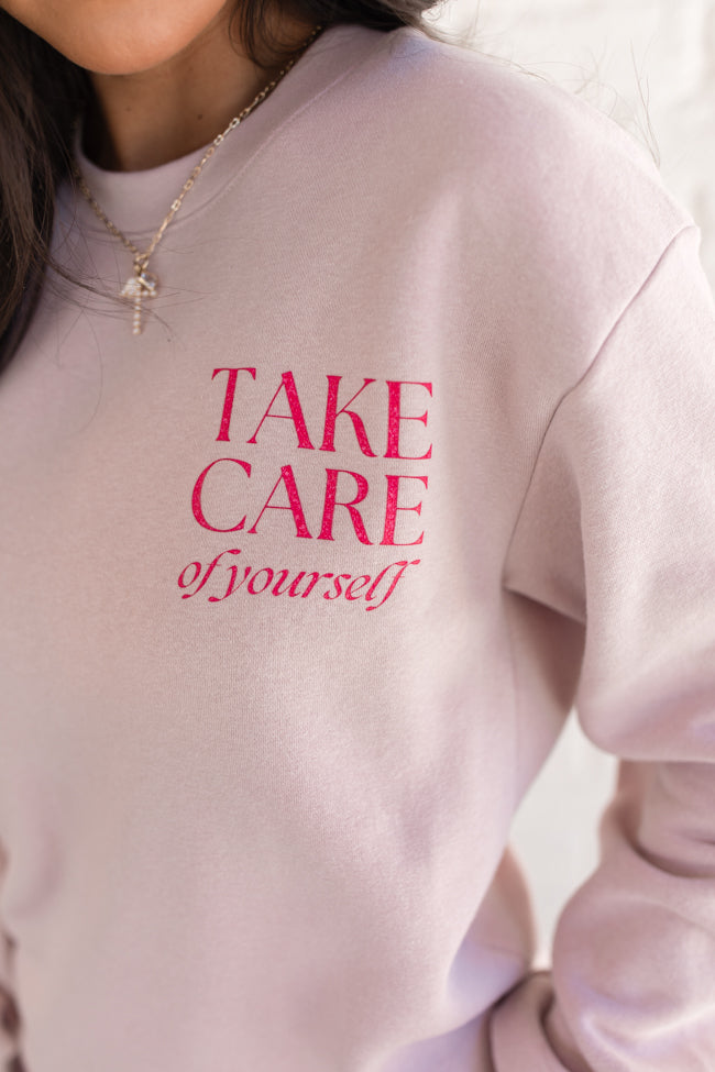 Take Care Of Yourself American Apparel Graphic Sweatshirt