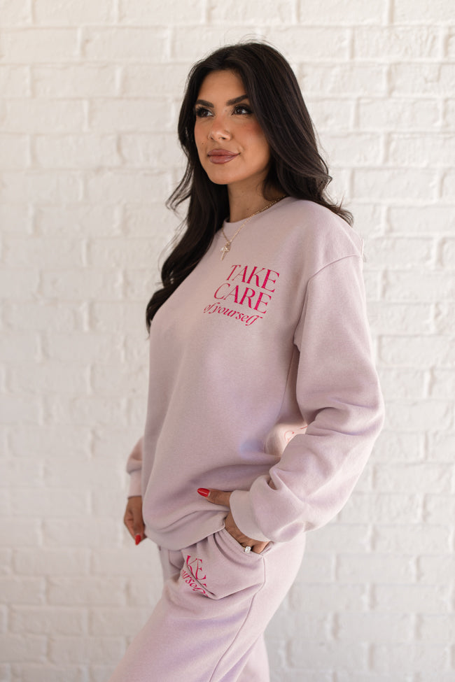 Take Care Of Yourself American Apparel Graphic Sweatshirt