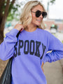 Spooky Block Violet Comfort Colors Graphic Sweatshirt