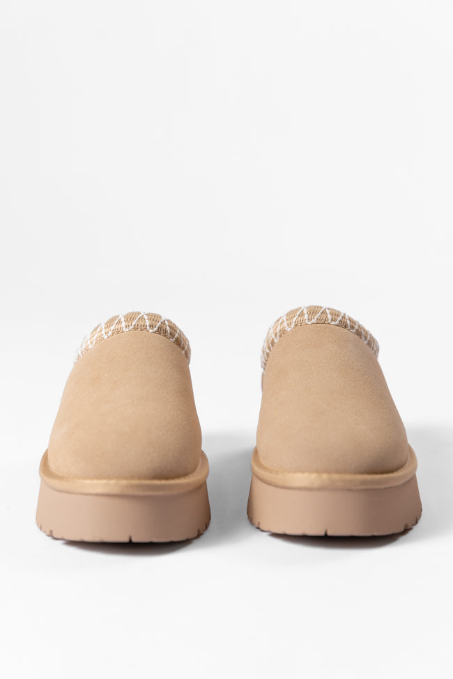 Sydney Light Beige Platform Slipper DOORBUSTER