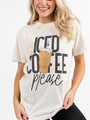 Iced Coffee Club Cream Oversized Graphic Tee- Coming Soon DOORBUSTER