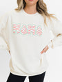 Mama Christmas Cakes Cream Oversized Graphic Sweatshirt