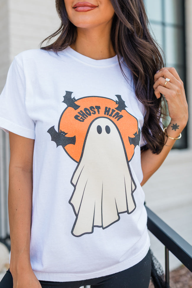 Ghost Him White Comfort Colors Graphic Tee