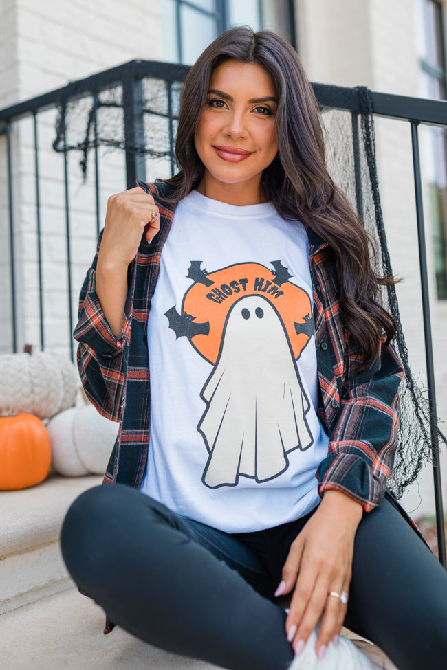 Ghost Him White Comfort Colors Graphic Tee