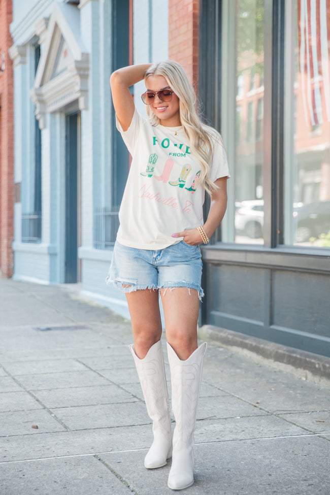 Howdy From Nashville Ivory Comfort Colors Graphic Tee