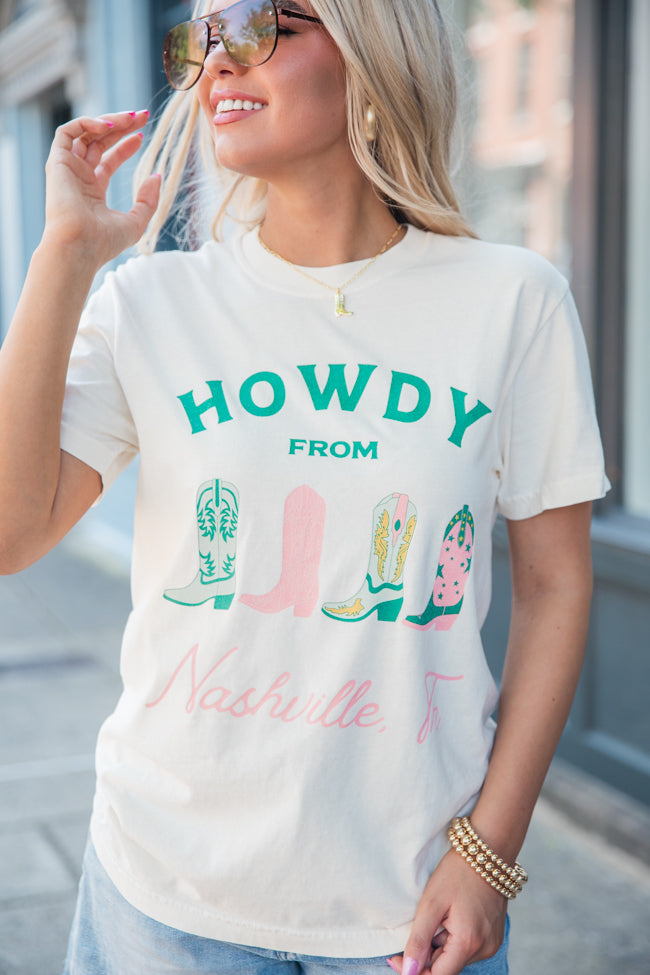 Howdy From Nashville Ivory Comfort Colors Graphic Tee