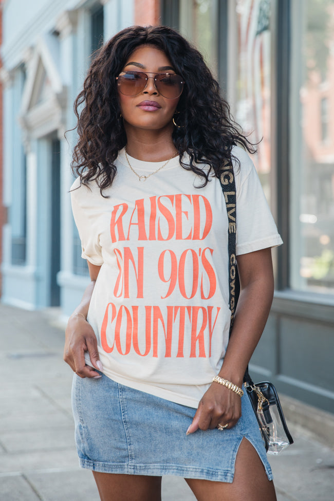 Raised On 90s Country Ivory Comfort Colors Graphic Tee