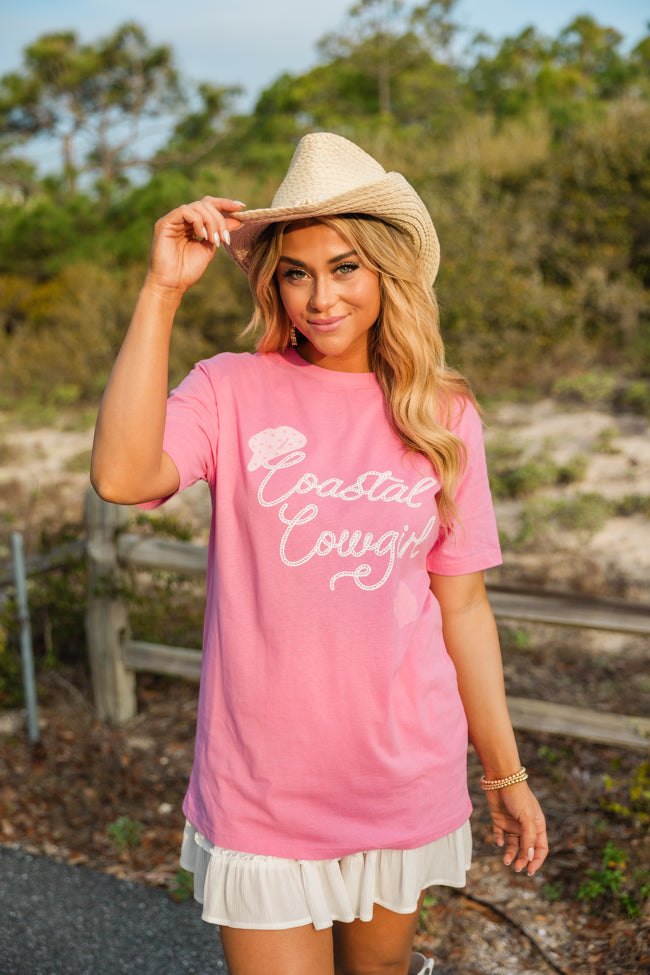 Coastal Cowgirl Hot Pink Graphic Tee