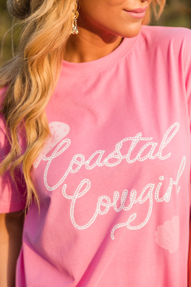 Coastal Cowgirl Hot Pink Graphic Tee