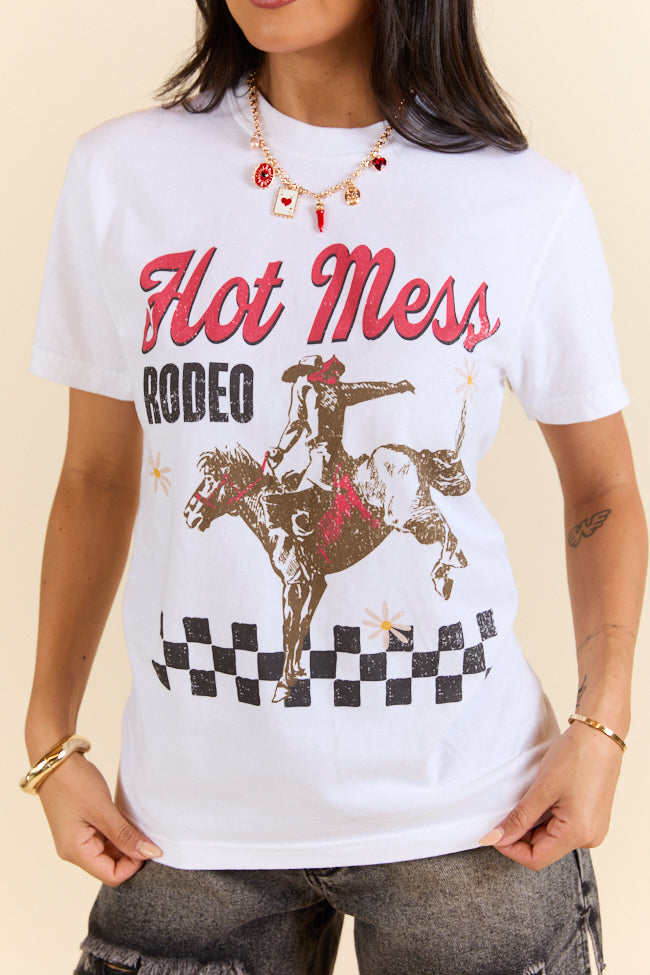 Hot Mess Rodeo White Graphic Tee Krista Horton X Pink Lily