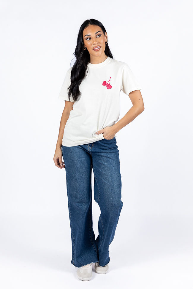 I Love You Cherry Much Ivory Comfort Color Graphic Tee Kalee Rogers X Pink Lily