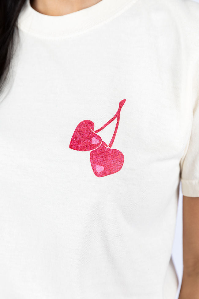 I Love You Cherry Much Ivory Comfort Color Graphic Tee Kalee Rogers X Pink Lily