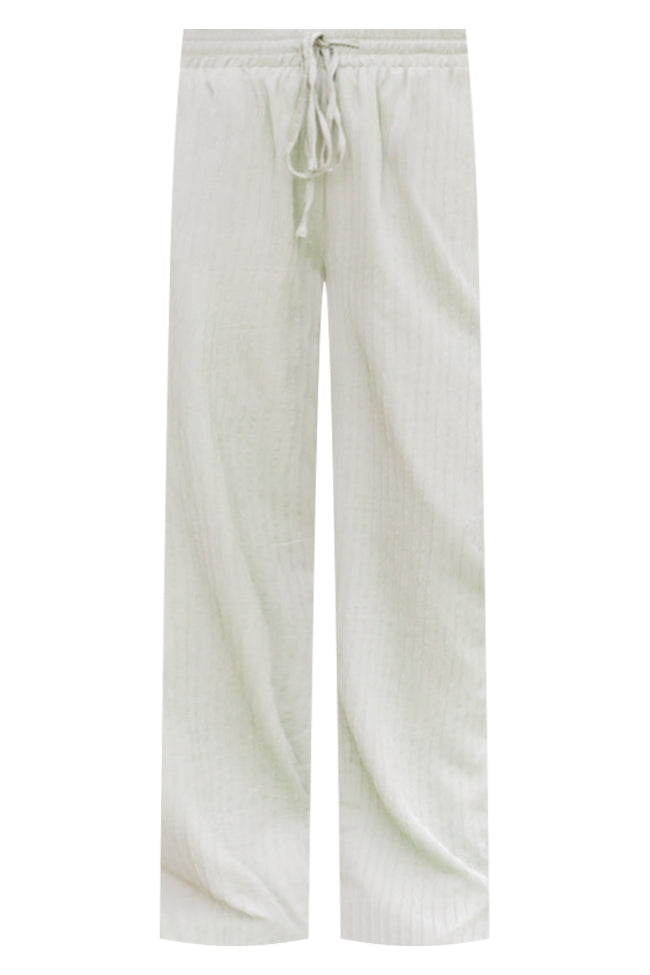A New Perspective Sage Textured Pull On Pants FINAL SALE