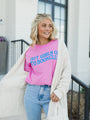 Hot Girls Go To Book Clubs Hot Pink Oversized Graphic Tee DOORBUSTER