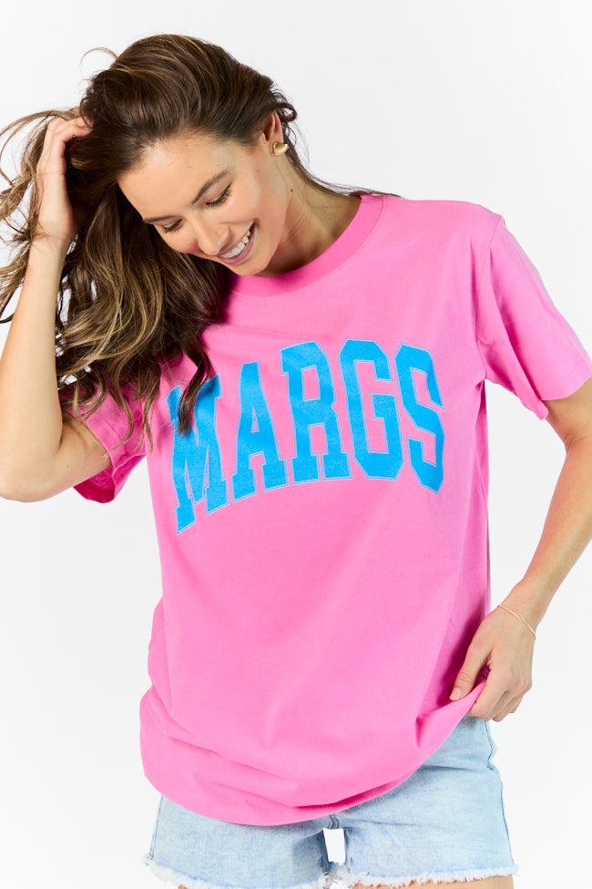 Margs Hot Pink Oversized Graphic Tee