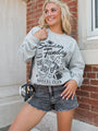 Sunday Funday Light Grey Oversized Graphic Sweatshirt