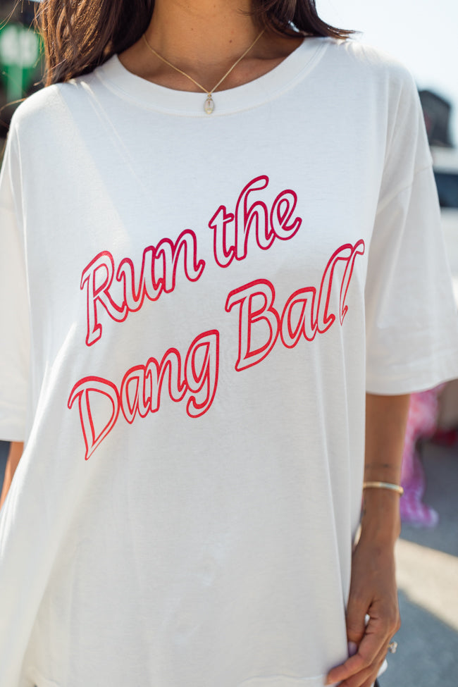 Run The Dang Ball Off White Hyfve Oversized Graphic Tee