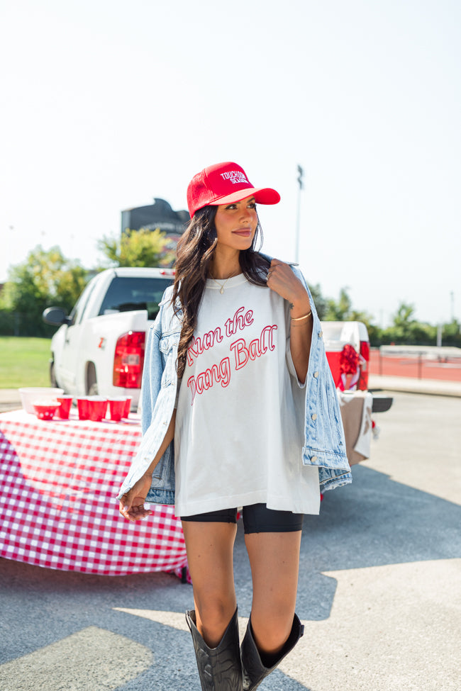 Run The Dang Ball Off White Hyfve Oversized Graphic Tee