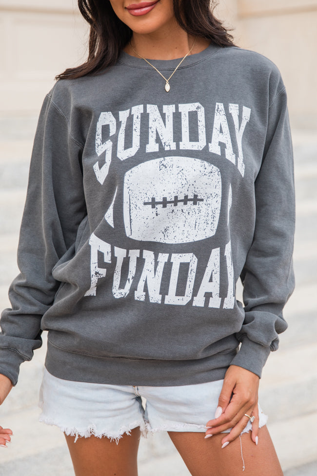 Sunday Funday Pepper Comfort Colors Graphic Sweatshirt