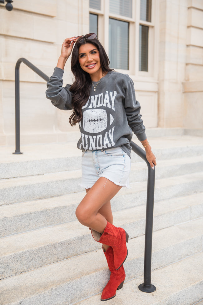 Sunday Funday Pepper Comfort Colors Graphic Sweatshirt