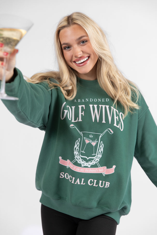 Golf Wives Pine Needle Green Graphic Sweatshirt DOORBUSTER- Coming Soon