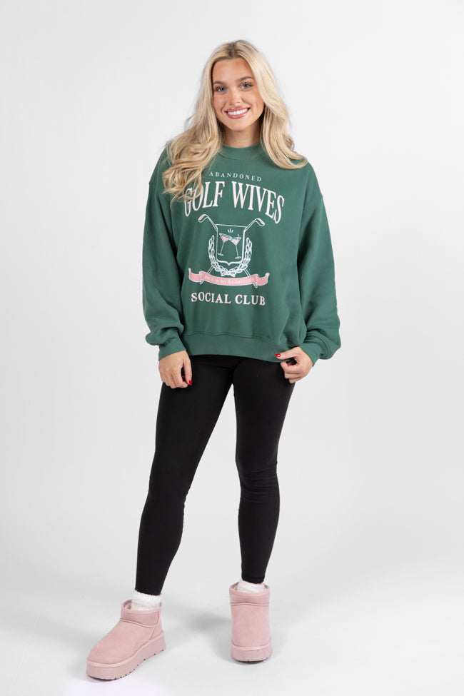 Golf Wives Pine Needle Green Graphic Sweatshirt DOORBUSTER- Coming Soon